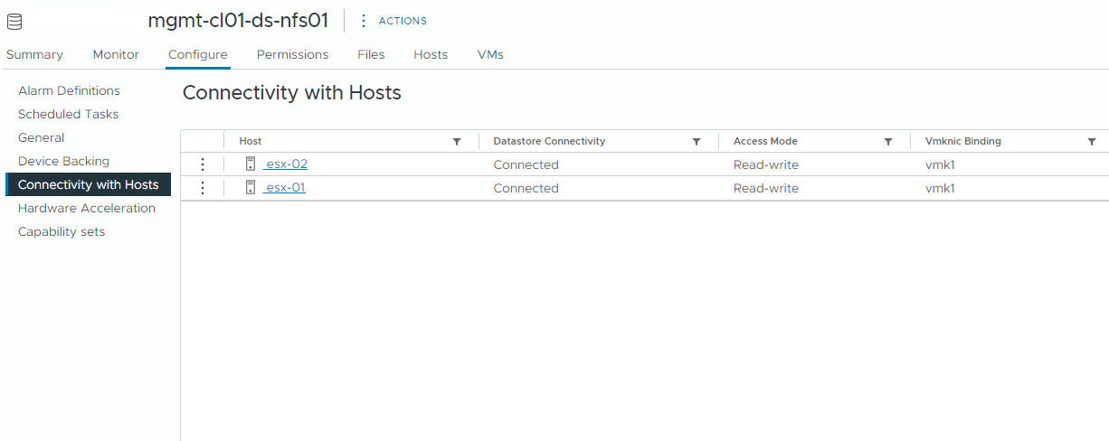 Vmknic Binding Confirmed in vSphere Client